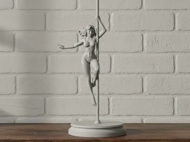 sexy girl dancing on a vertical bar