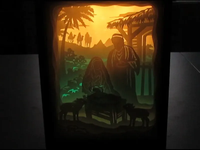 caja de luz del portal de belén (caja de sombras)
