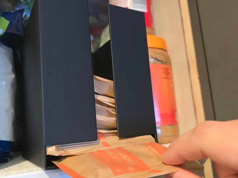 Distributeur ultime de sachets de flocons d'avoine FIFO (accès par le bas et le haut)