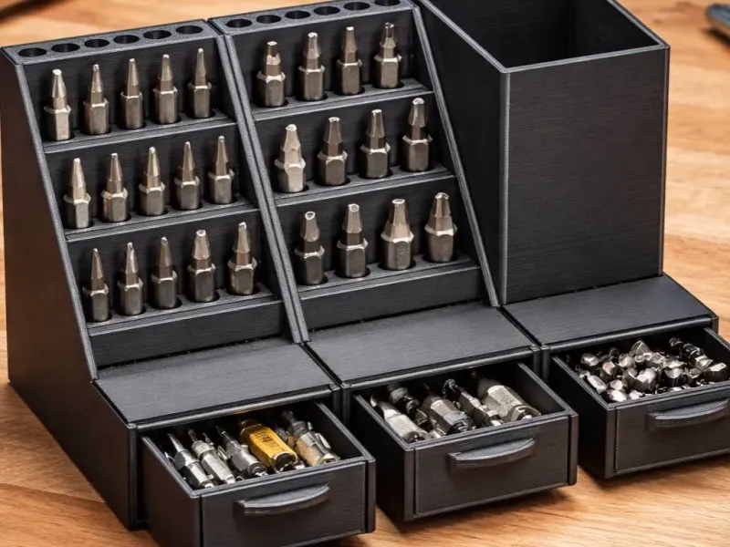 BitForge – Modular 25mm Hex Bit Organizer with Drawers