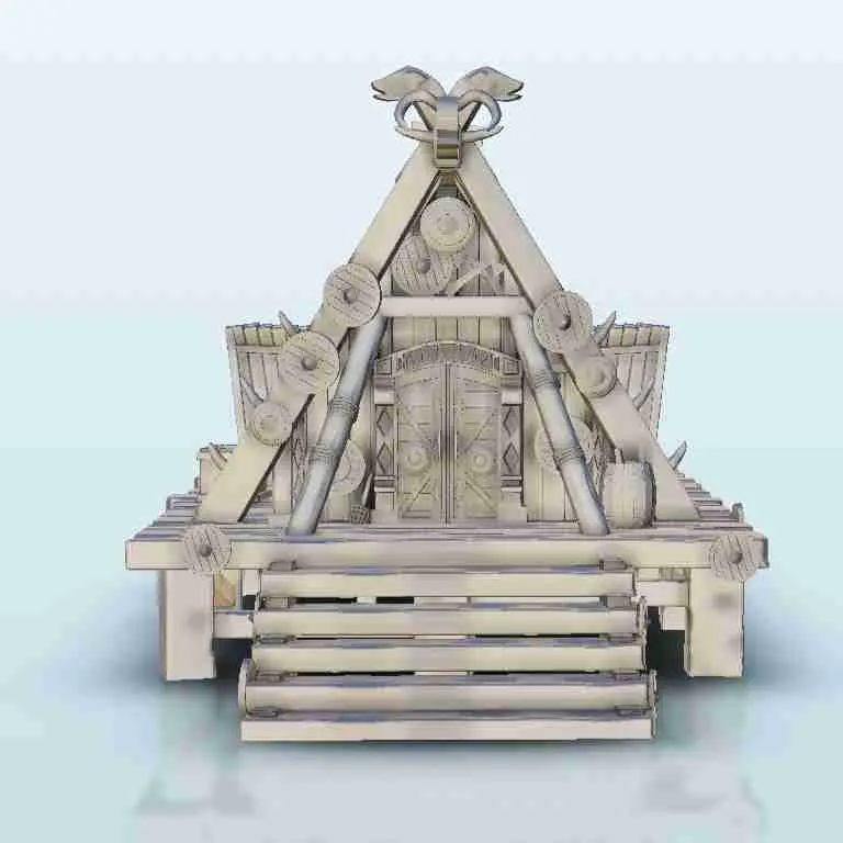 Viking huis 27 - decor middeleeuwse miniaturen warhammer