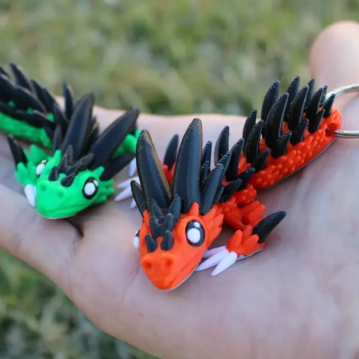 3D Printer Files | 3MF File | Cute flexi baby dragon decor/keychain ...