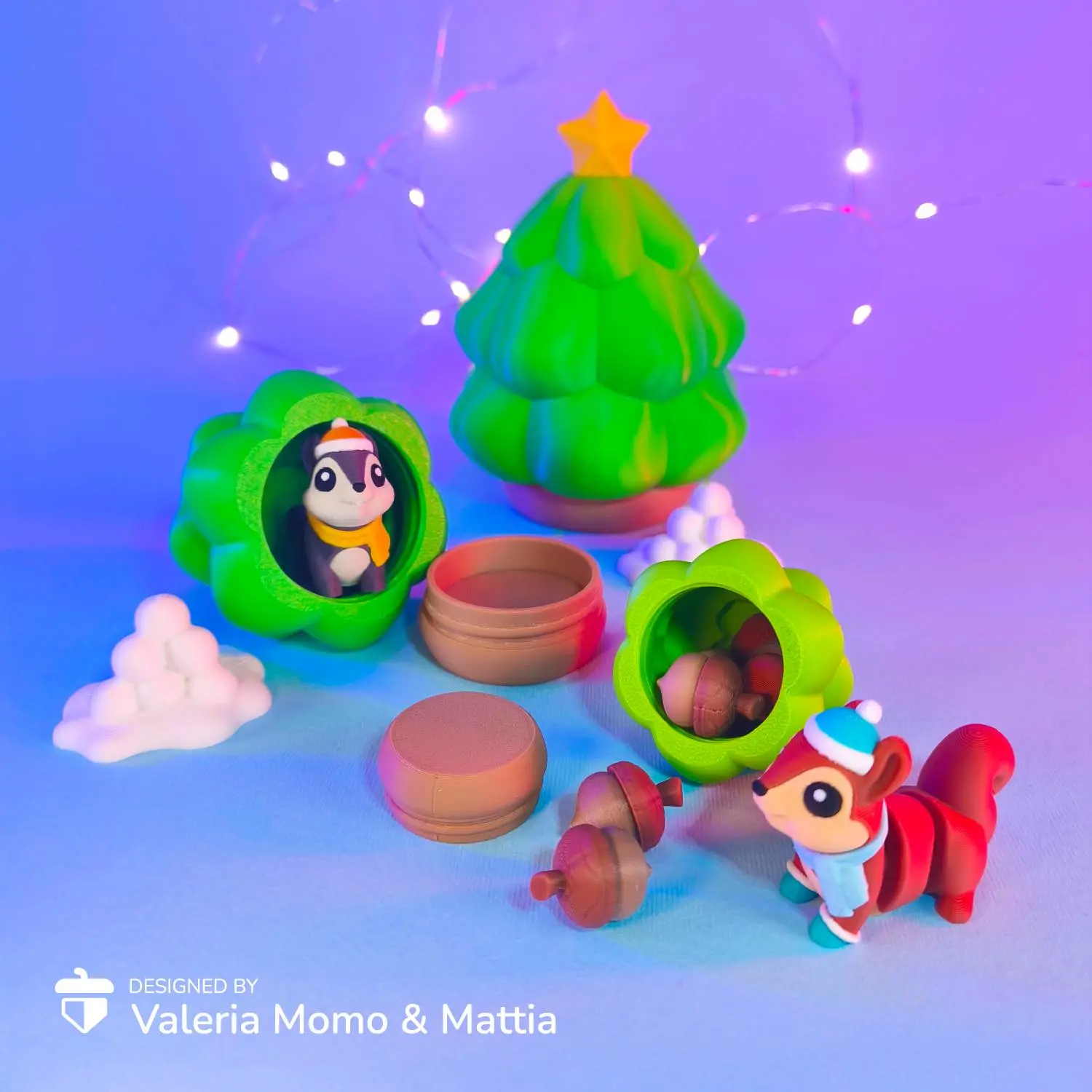 Xmas Tree Container & Ornament Keychain Option