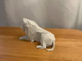 Low Poly Lion Statue-3