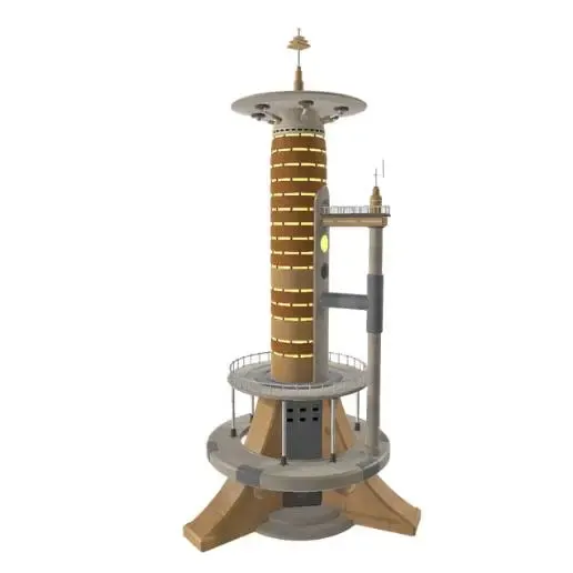 Sci-Fi Command Tower 3D Model STL Printable