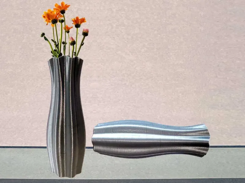 Modern Wave Vase for Dried Flowers