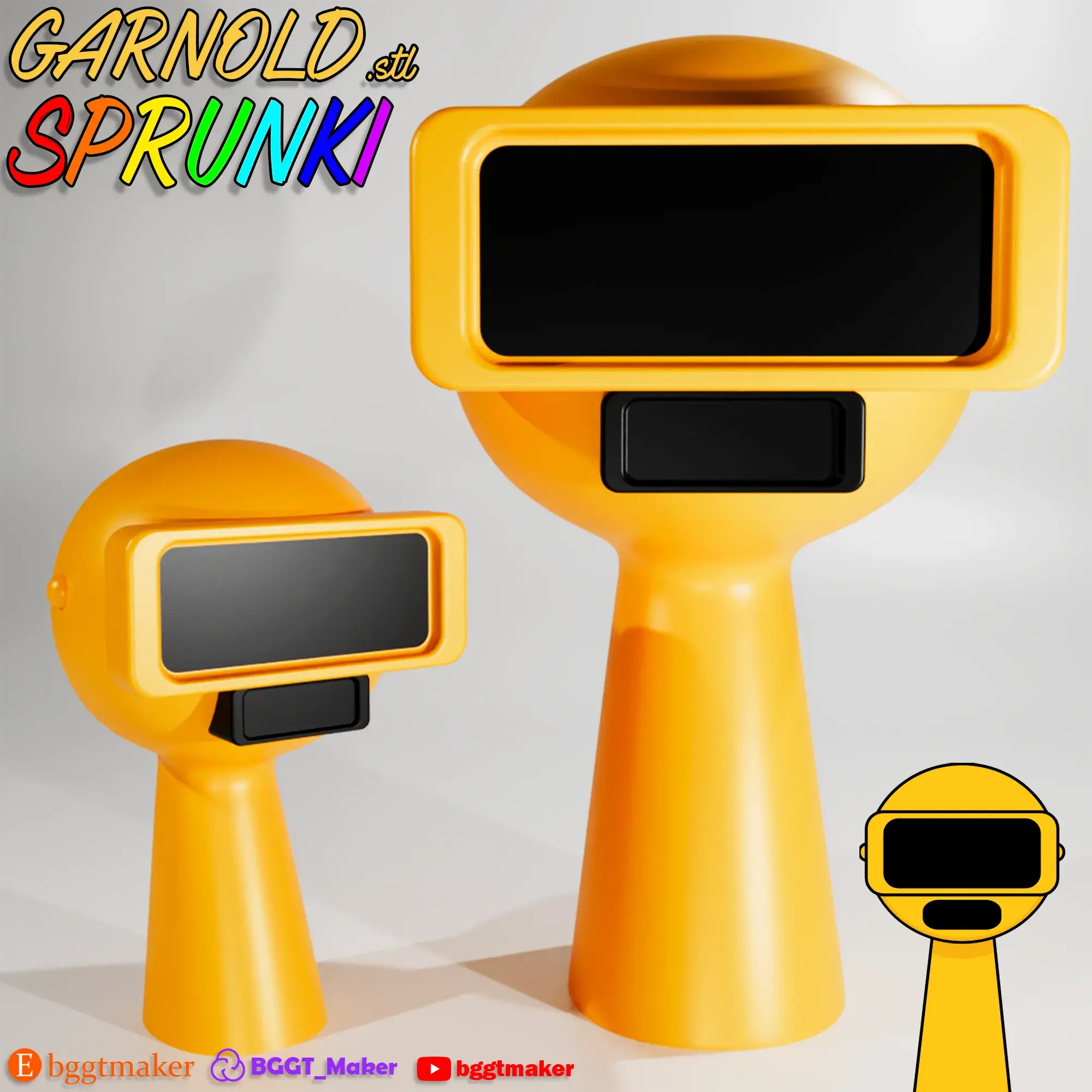 GARNOLD SPRUNKI INCREDIBOX GOLD | Sprunki 3D Model STL Art