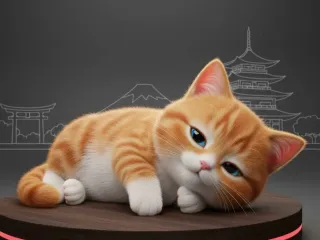 kitten figure sleeping
