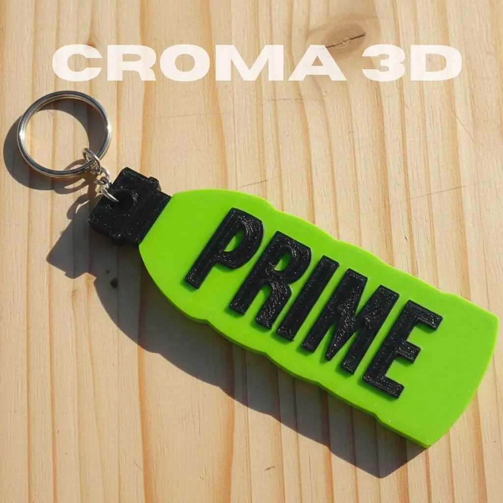 Prime bottle keychain