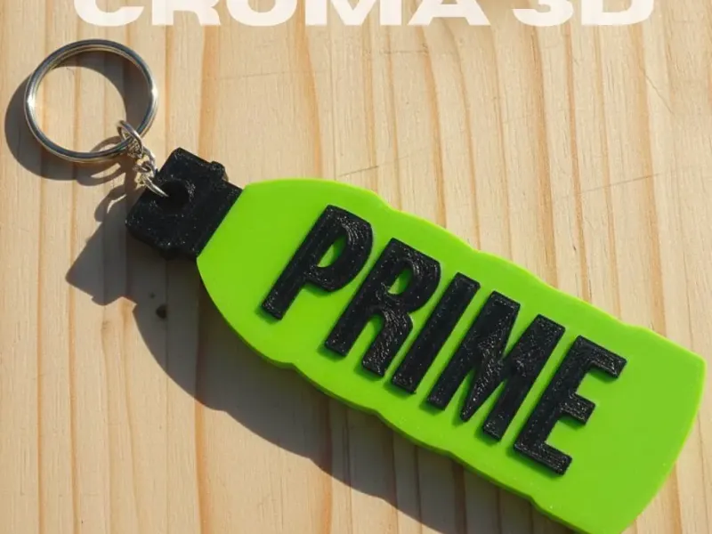 Prime bottle keychain