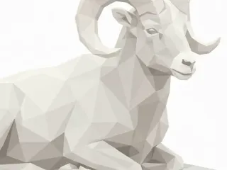 Low Poly Ram Resting