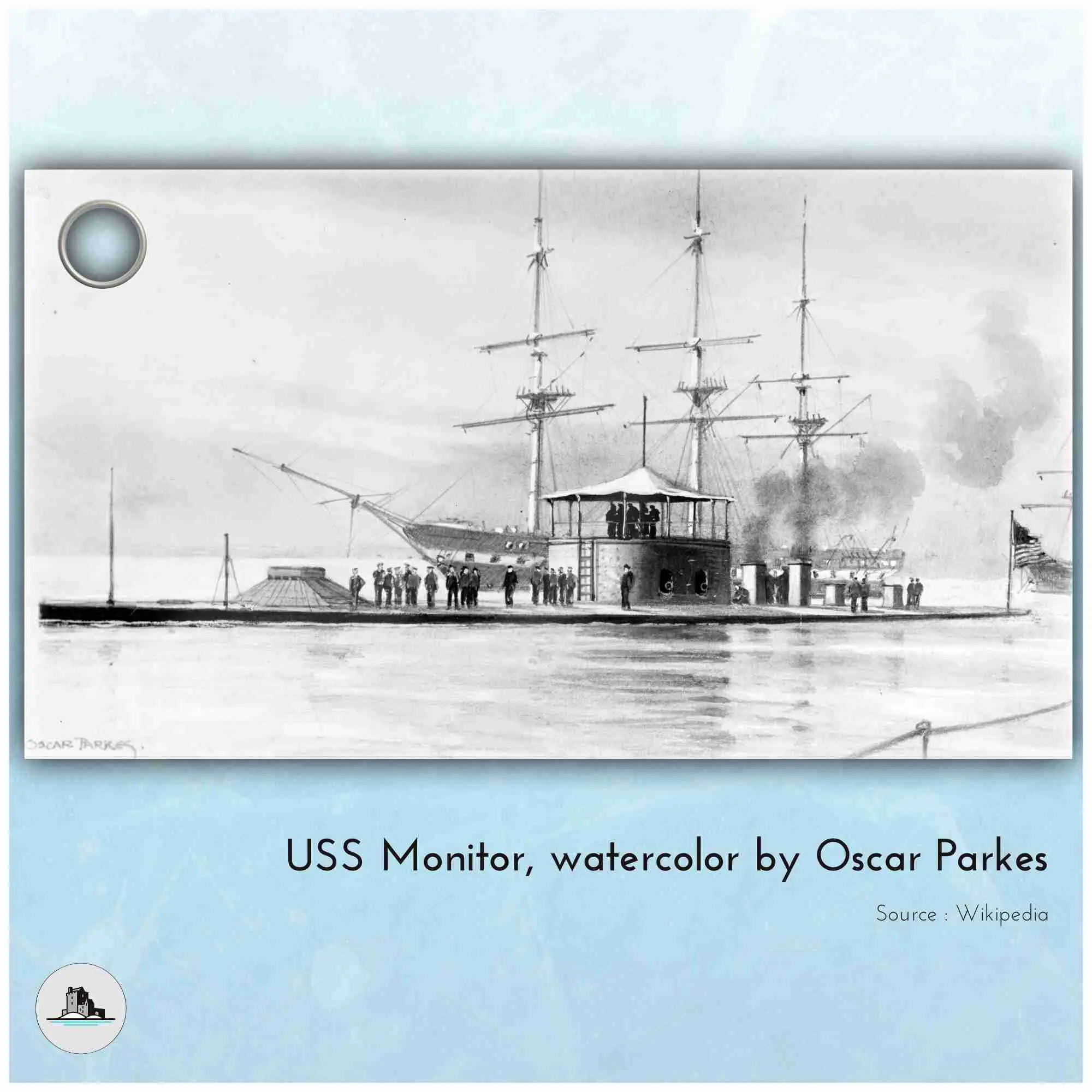 USS Monitor 1862 acorazado de guerra (3) - miniaturas ACW escena