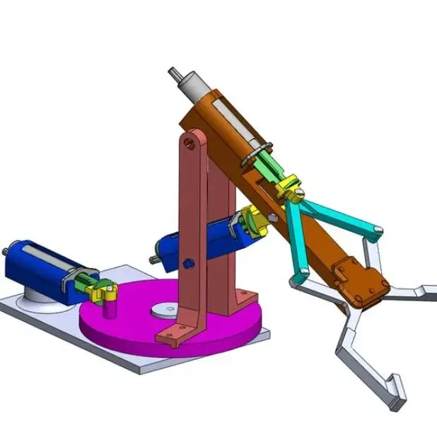 Pneumatic arm with syringes