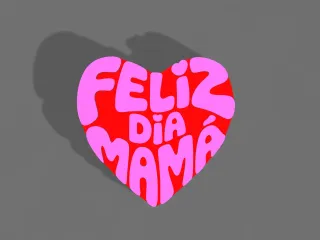 Corazón de "Feliz Día Mamá"
