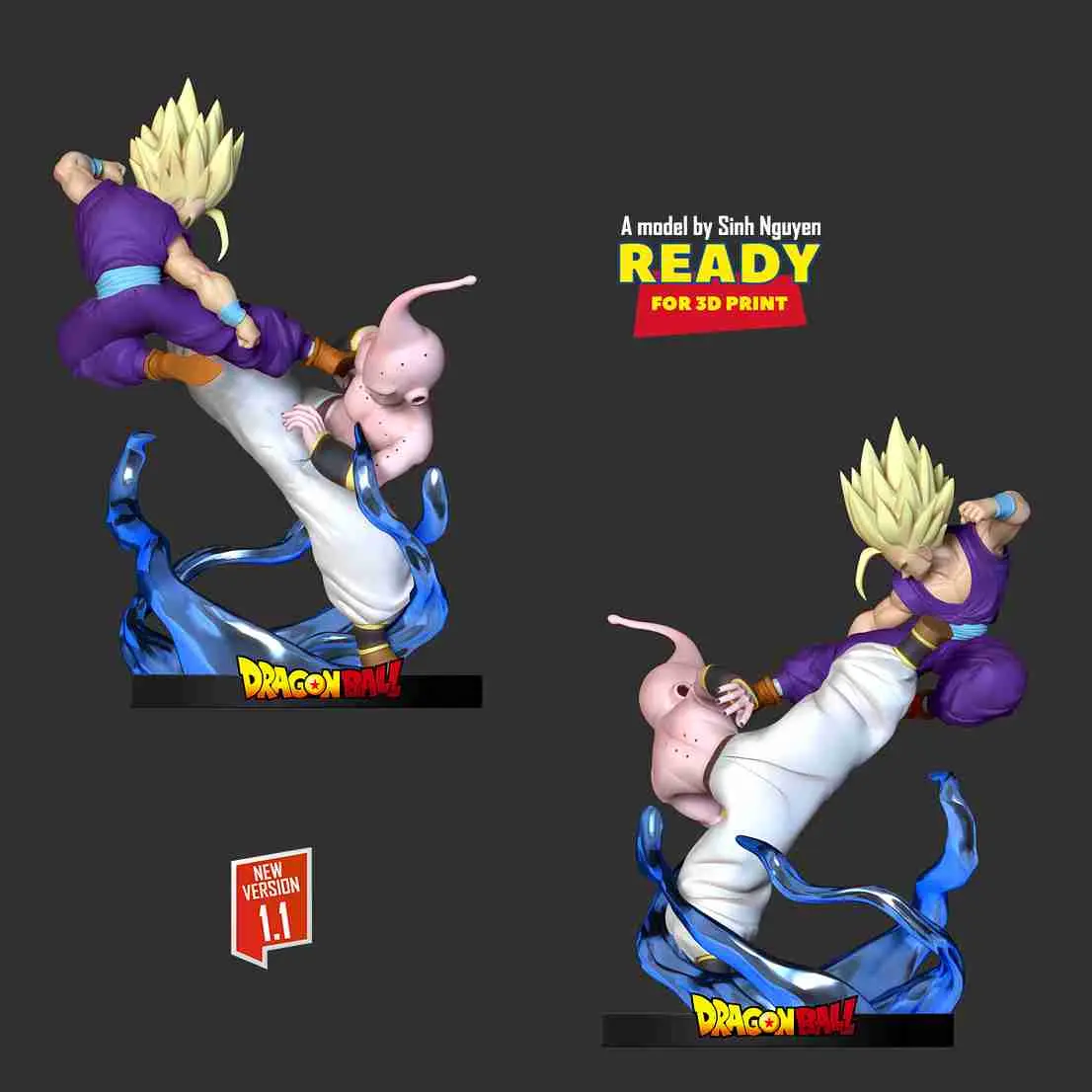 Gohan contra Buu - Fanart