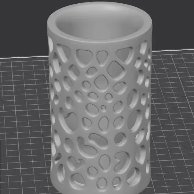 Organic Pattern Vase STL. Modern Decorative Vase 3D Print