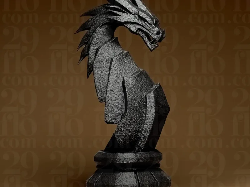 Geometric Dragon Statuette