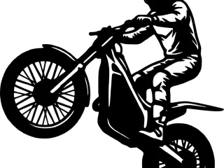 Wallart Mototrial Rider single color easy print