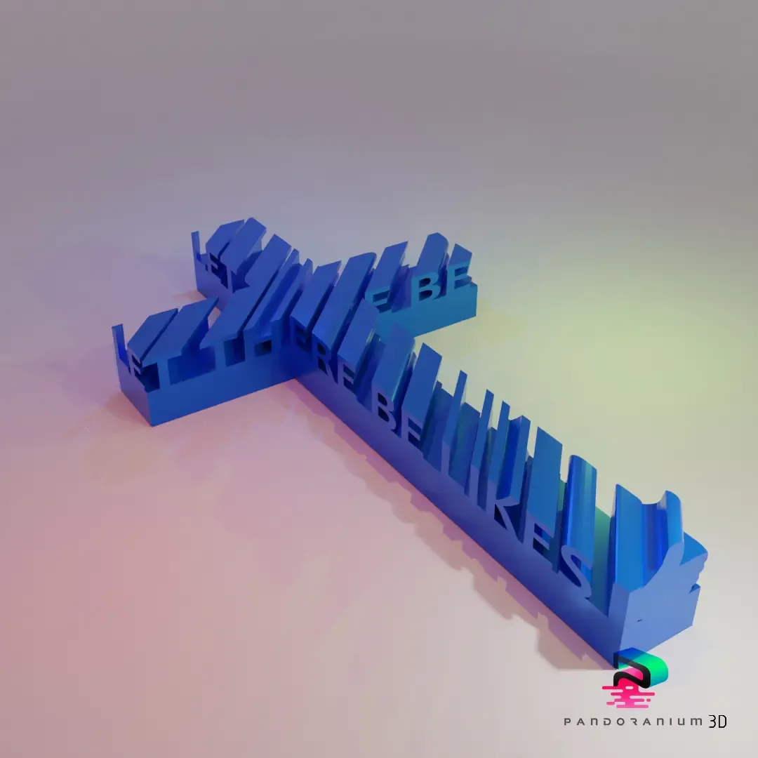 3D WORD SHAPE - FUNNY CROSS (LET THERE BE LIKES)