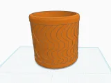 Desktop Writing Utensil Holder With Inset Pattern-7