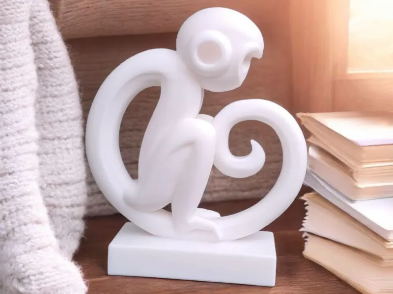 Minimalist Monkey Statue