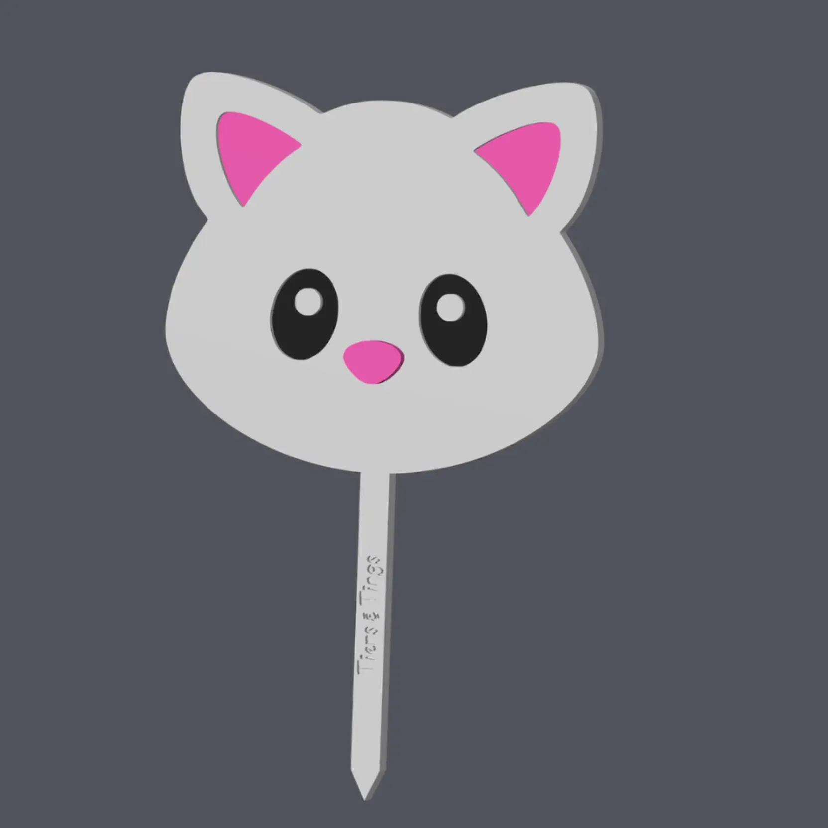 Kitten / Cat Head - Farm Animals - Caketopper v2