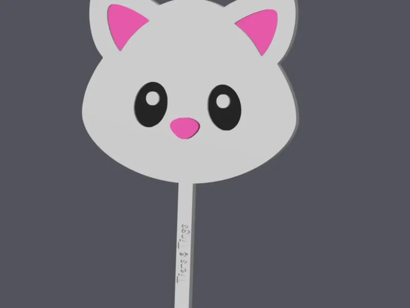 Kitten / Cat Head - Farm Animals - Caketopper v2