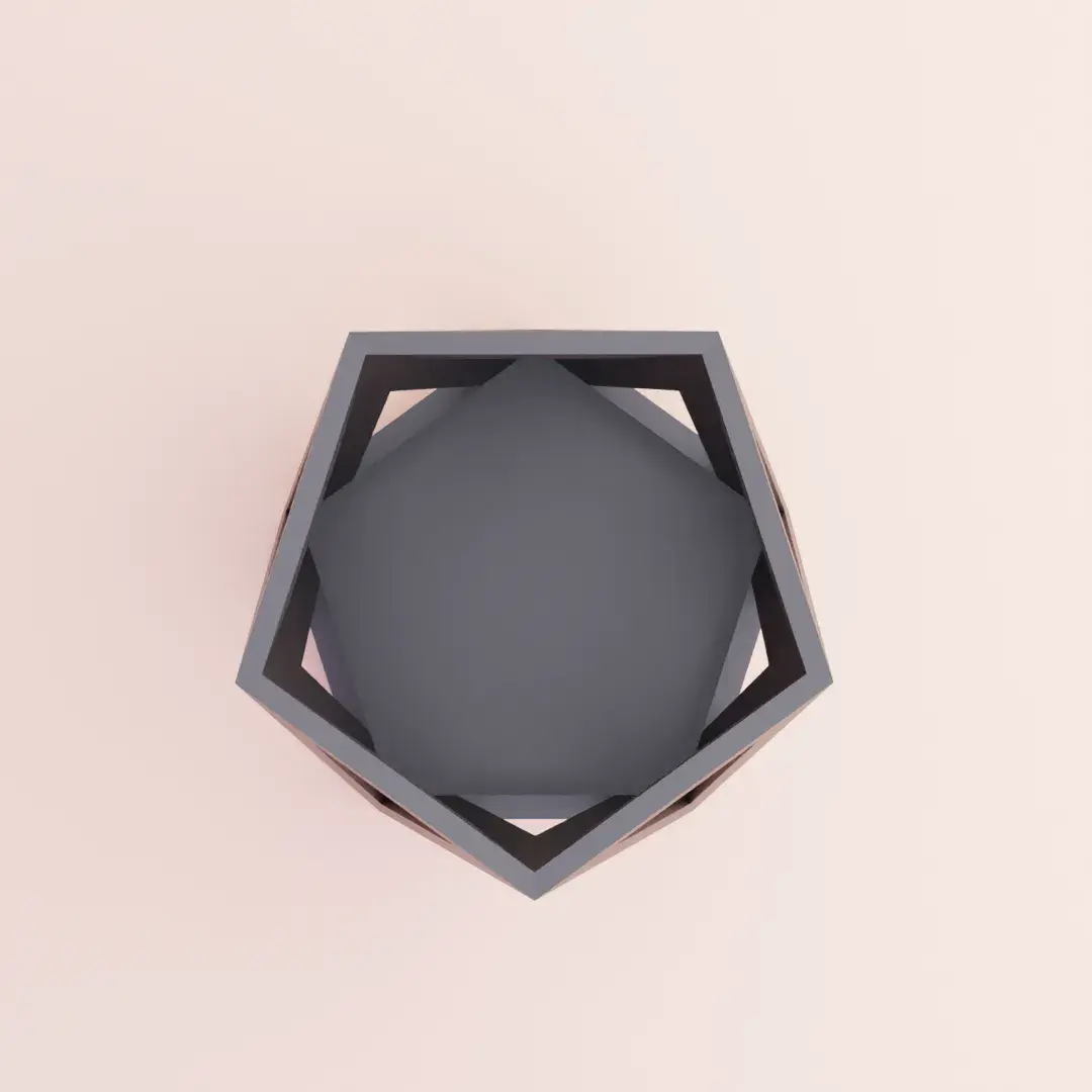 Icosahedron Pencil Holder Geometric Desk Organizer