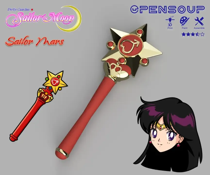 Sailor Mars transformation wand - Pretty guardian