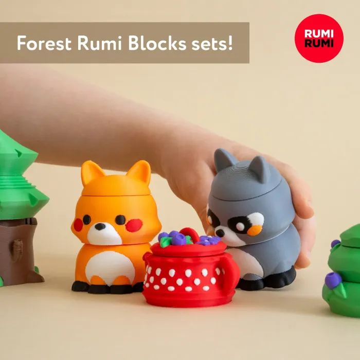 Construction Toys STL Download - Forest Stackable Rumi Blocks Set with ...