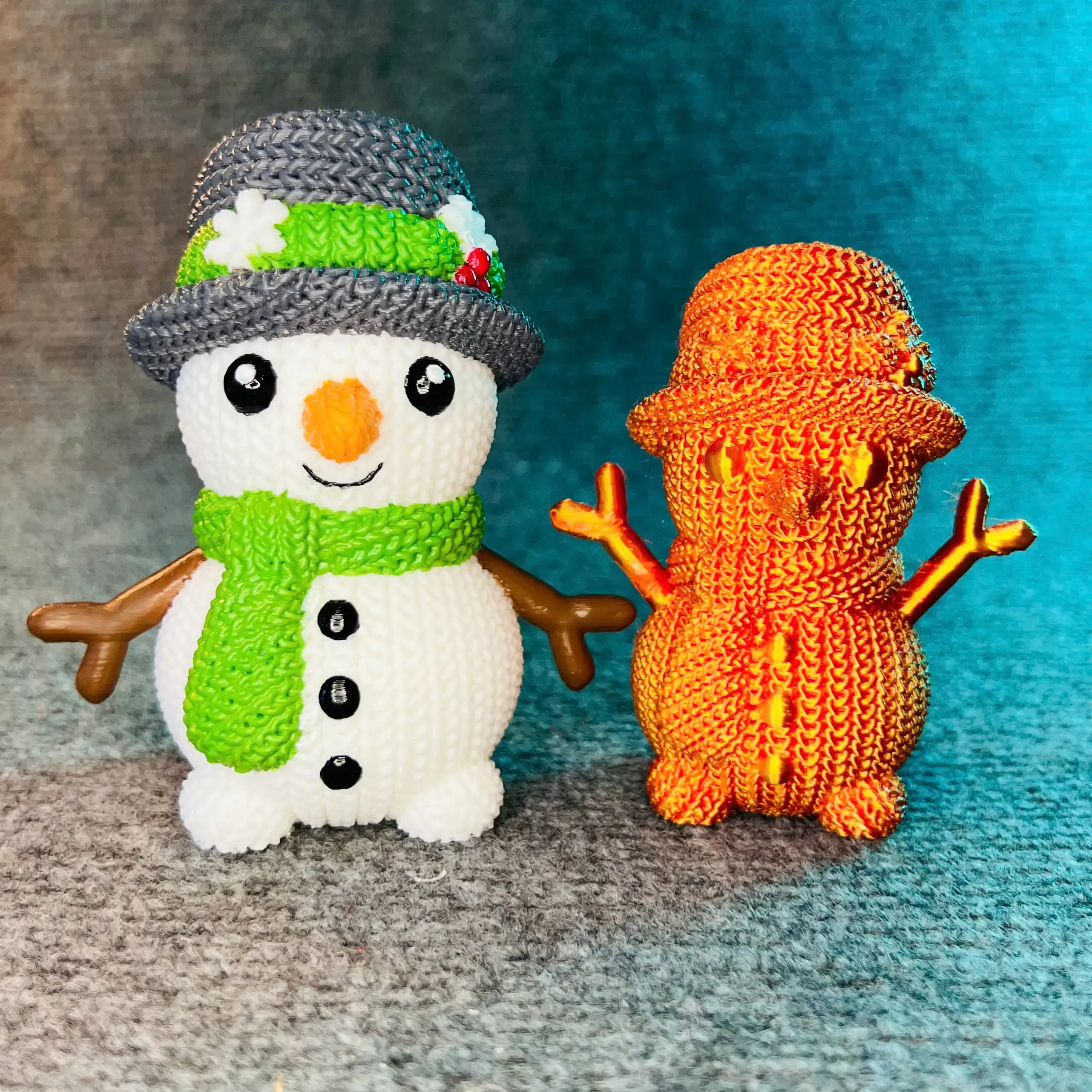 Snowman Crochet - Knitted - STL & 3mf Multicolor
