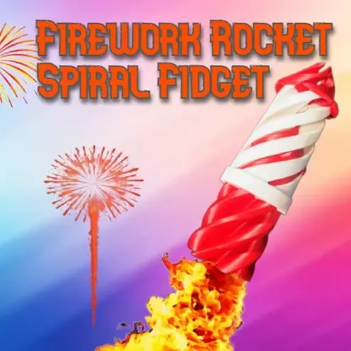 Спиральный фиджет "Ракета фейерверка"
