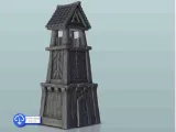 Medieval roofed outpost - miniatures warhammer terrain scene-3