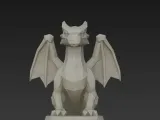 Low Poly Dragon Statue-5