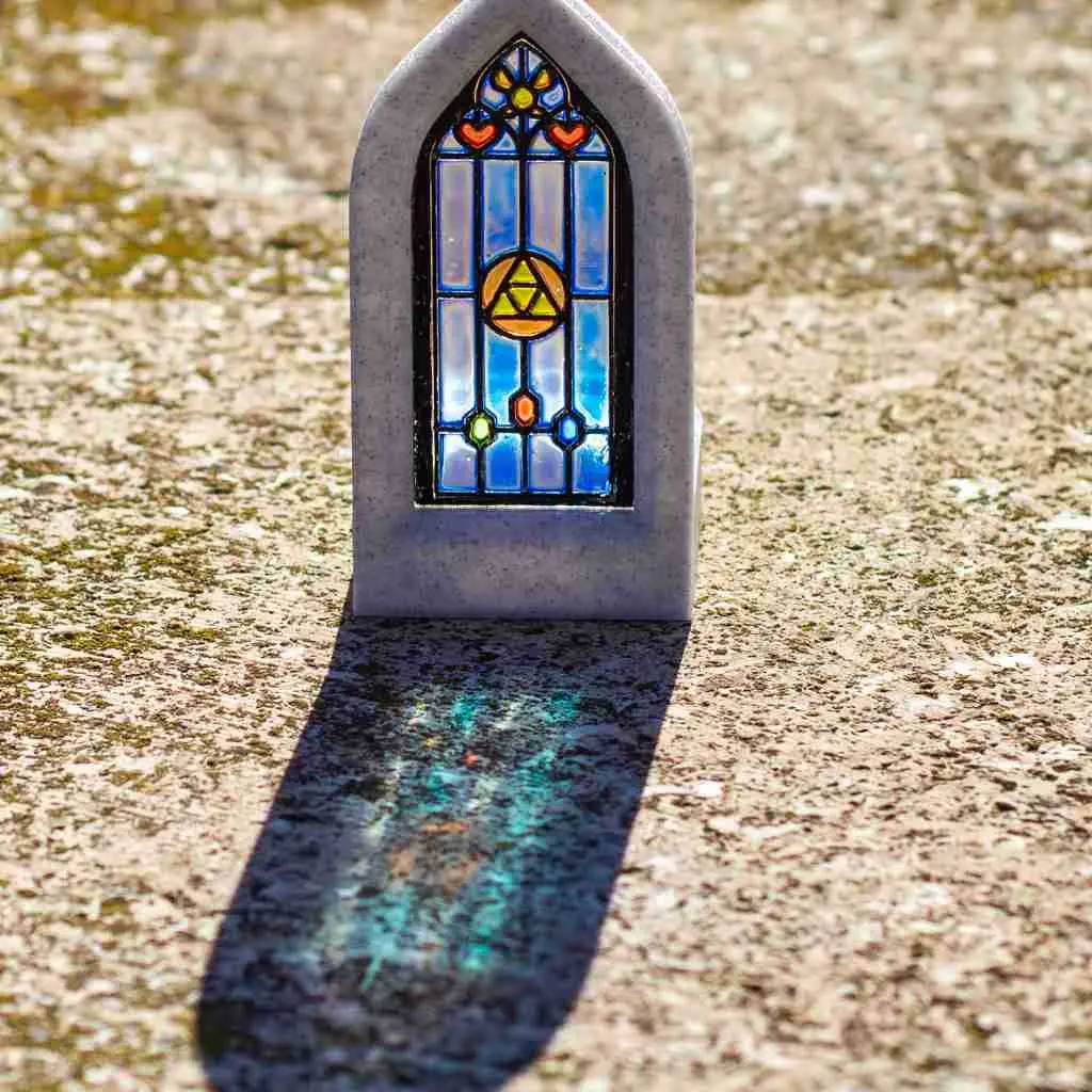 Candle Holder - Zelda Temple Stained Glass