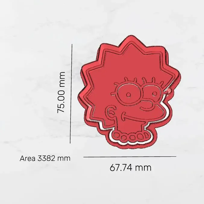 Lisa Simpson Cookie Cutter – 3D Printable STL