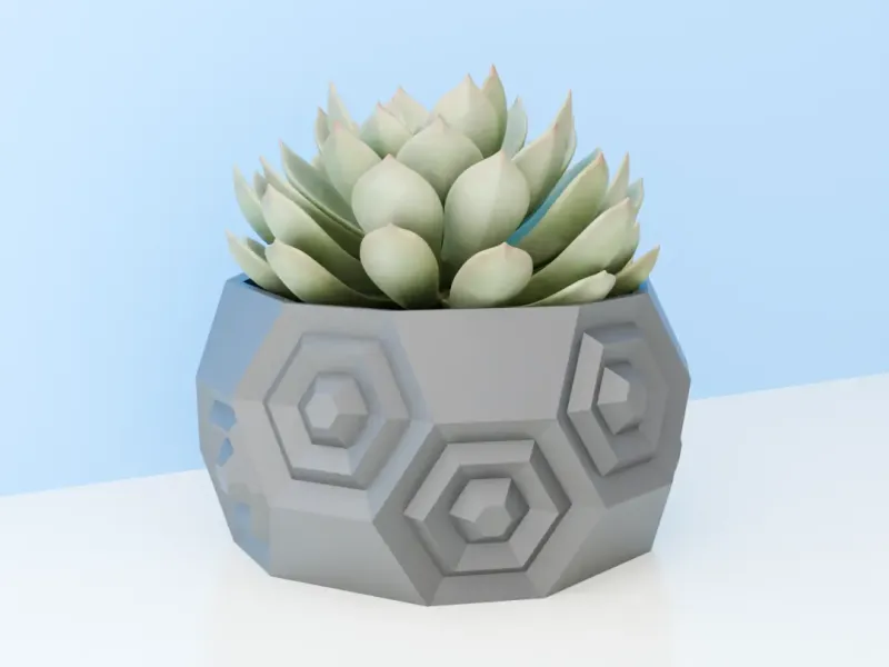 hexagon planter pot