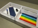 Modular openwork storage basket kit with lid-8