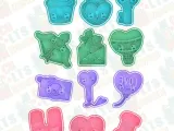 Valentines day elements cookie cutter set of 12-0