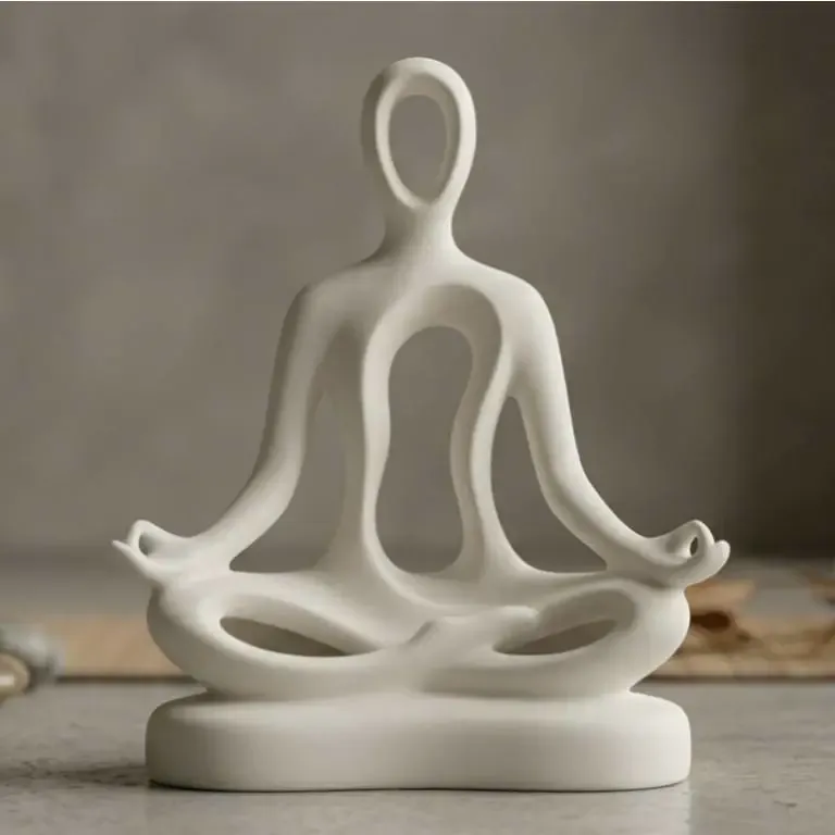 Abstract Zen Yoga Figure - Minimalist Decor