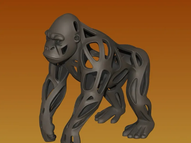 Gorilla - Voronoi - Art