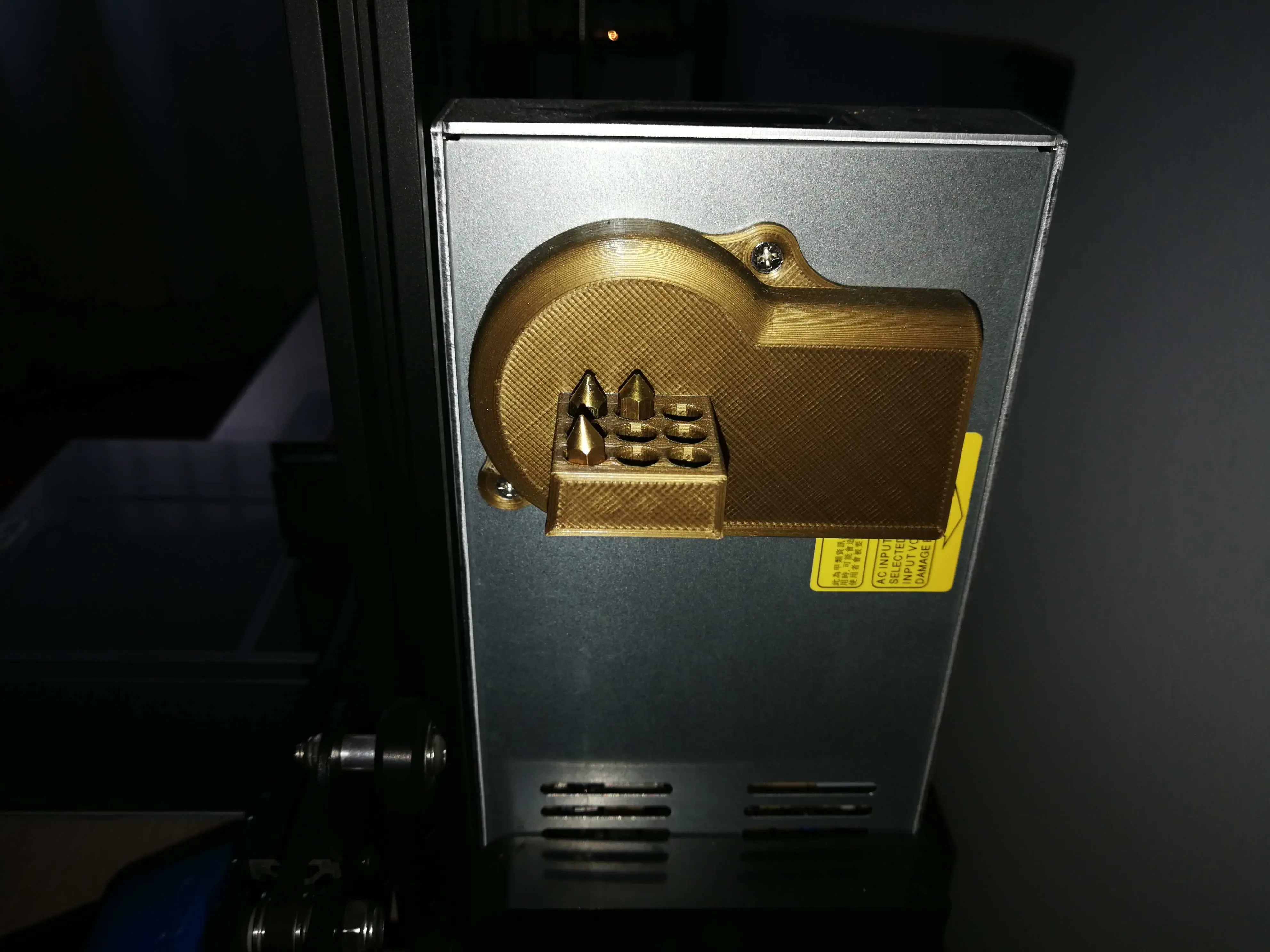 fan silencer with nozzle support