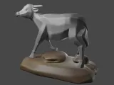 Anoa Lowpoly 3D Model-0