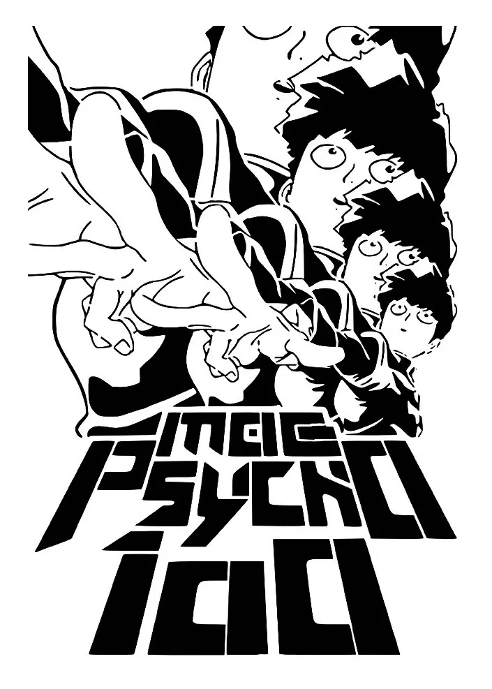 Mob Psycho 100 stencil 2