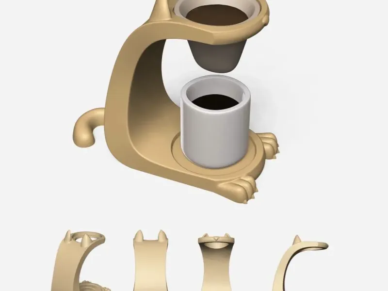 Cute Cat Coffee Maker - Individual Filter Support