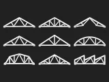 Steel Roof Frame Bundle  9 Structural Truss STL Designs-7