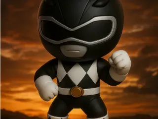 Power Ranguer Negro Chibi