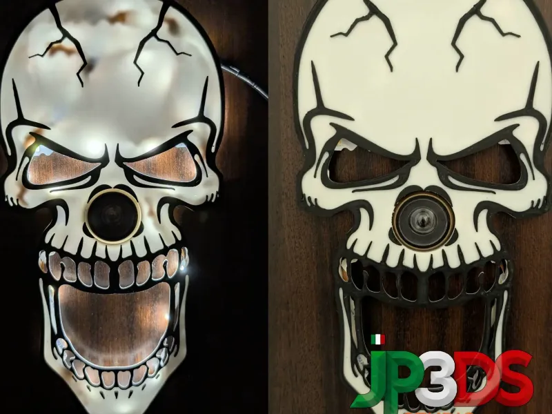 ✨ "A Frightful View" Skull Peephole Cover 👁️