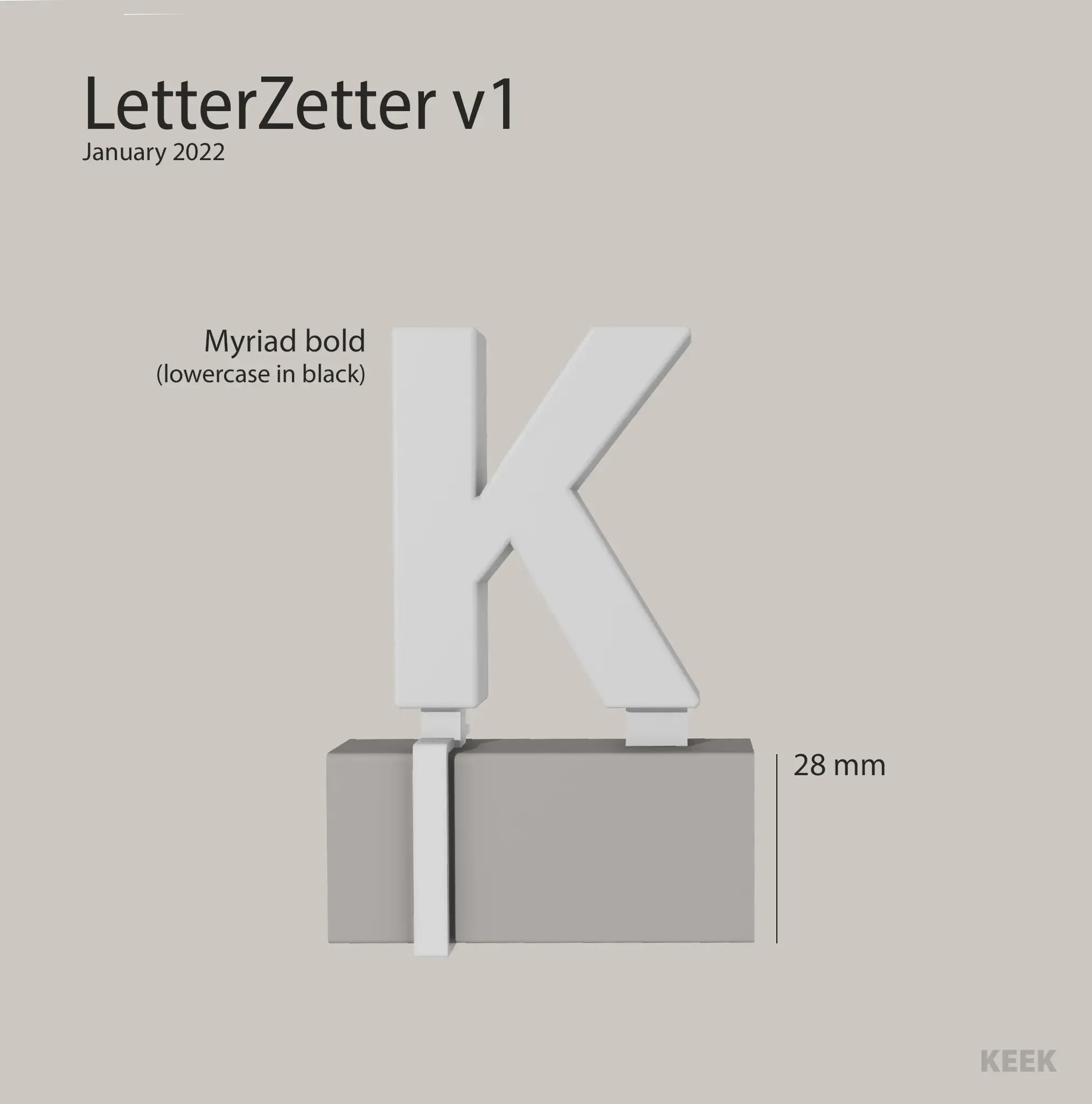 Alphabet clamp-on pantry organizer (LetterZetter v1)