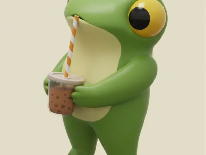 frog drinking